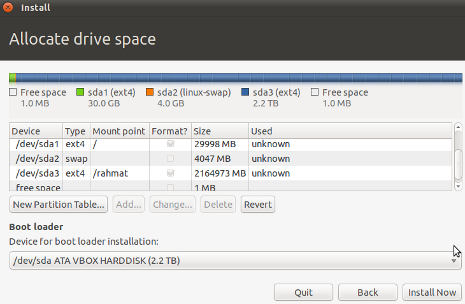 How to Install Ubuntu 10.10 - Create a Partition sda3 grace