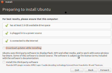 Cara Install Ubuntu 10.10 - Preaparing to Install Ubuntu